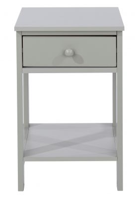 Shaker, 1 drawer petite bedside cabinet, grey