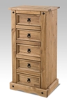 Corona Mexican 5 drawer narrow chest