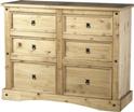 Corona Mexican 6 drawer extra wide chest