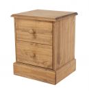 Cotswold Waxed 2 drawer bedside