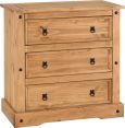Corona Mexican 3 Drawer Chest