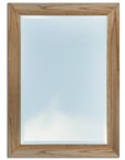 115cm x 90cm Oak Curved Frame Wall Mirror (Bevelled Edged Glass)