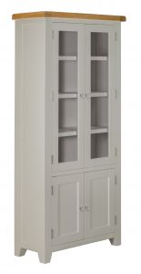 Toronto Oak and Grey Painted Display Cabinet