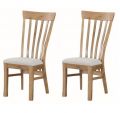 Kenmore Rustic Oak 2 x Dining Chairs