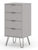 Augusta Grey 4 Drawer Narrow Chest