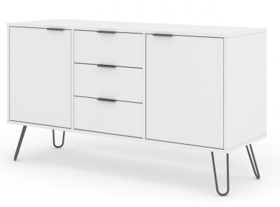 Augusta White Medium Sideboard 2 Doors 3 Drawers