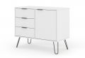 Augusta White Small Sideboard 1 Door 3 Drawers