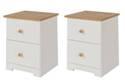 Aviemore Oak Top Warm White 2 x Small Bedsides (Pair)