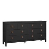 Barcelona Wide Chest 4+4 Drawers in Black