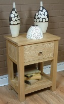 Mobel oak 1 drawer lamp table