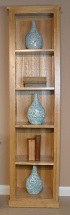 Mobel Oak narrow bookcase