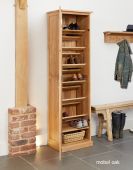 Mobel Oak Tall Shoe Cupboard