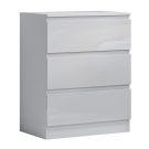 Carlton Gloss White 3 Drawer Chest