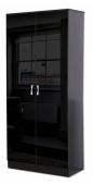 Chilton 2 Door Black Gloss Wardrobe