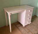Richmond white painted single pedestal dressing table- Ex-Display -  Clearance
