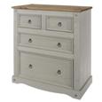 Corona Grey Washed 2+2 Drawer Chest