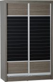 Lisbon 2 Door Sliding Wardrobe in Black Wood Grain