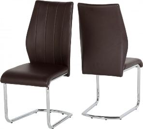 2 x Milan Chairs - Brown (sold in pairs only)