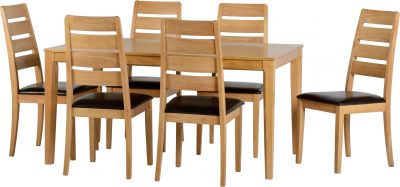 Logan 5ft Dining Table with 6 Chairs