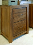 Mayan Walnut Two Drawer Filing Cabinet