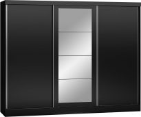 Nevada Black Gloss 3 Door Sliding Wardrobe