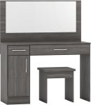 Nevada Black Wood Grain Vanity/Dressing Table Set