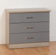 Nevada Grey 3 Drawer Chest