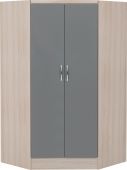 Nevada Grey 2 Door Corner Wardrobe