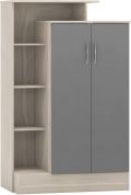 Nevada Grey Petite Open Shelf Wardrobe