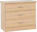 Nevada Sonama Oak 3 Drawer Chest