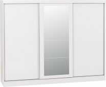 Nevada White 3 Door Sliding Wardrobe