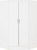 Nevada White 2 Door Corner Wardrobe