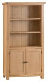 Compton Oak Large Bookcase with Cupboard Doors