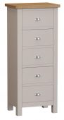 Portland Painted 5 Drawer Narrow Chest
