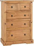 Corona Mexican 3+2 drawer tall chest