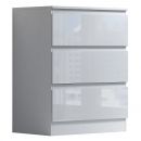 Stora Gloss White 3 Drawer Chest