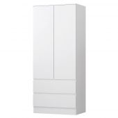 Stora Modern 2 Door 2 Drawer Combination Wardrobe  White Matt