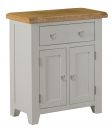 Toronto Oak and Grey Painted 2 door 1 Drawer Mini Sideboard