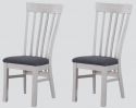 Kenmore Grey Painted Oak 2 x Dining Chairs